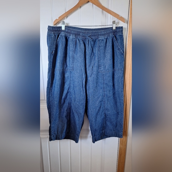 Karen Scott Denim Capri Pants XL – Casual Cotton Blue - Picture 3 of 12